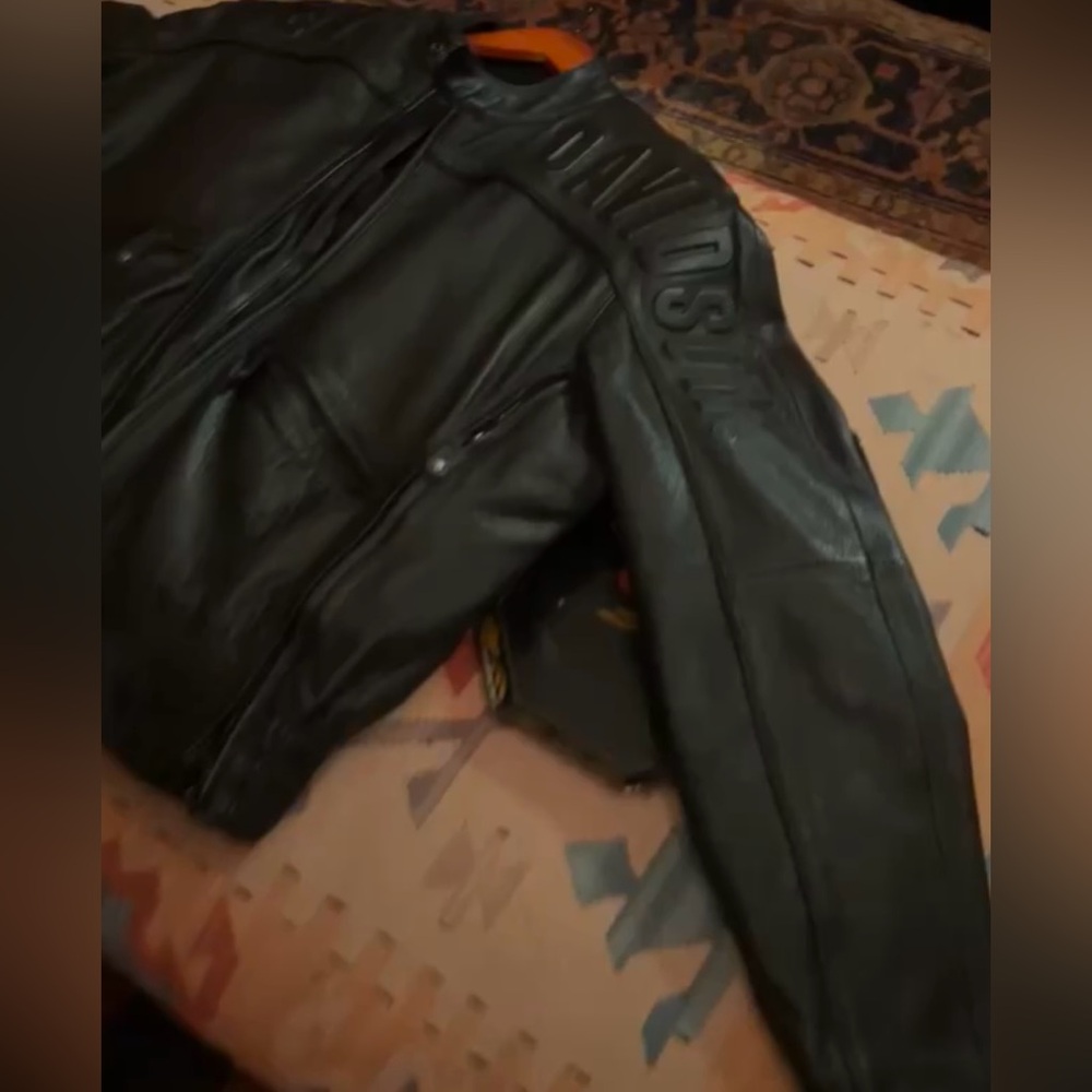 Harley Davidson Black Leather Jacket. Mint condition.